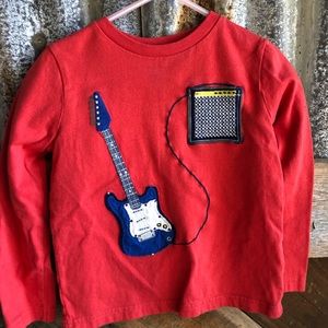Mini Biden Guitar Appliqué shirt sz 3-4Y EUC